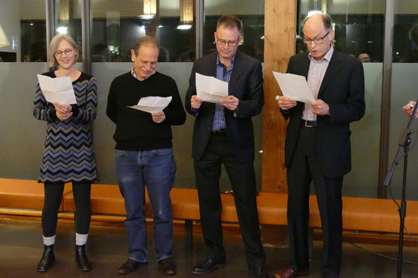 Professors Gillian Hamilton, Arthur Hosios and Dwayne Benjamin; Professor Emeritus Don Dewees