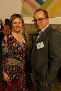 At the Berkowitz Lecture reception, L-R: Professor Ekaterina Malinova, Co-Director, MFE Program; Professor Ettore Damiano, Chair, Department of Economics