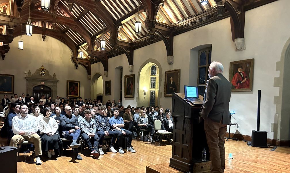 The audience of the 2024 Berkowitz Lecture. The event attracted over 150 attendees to Seely Hall.