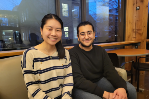 Current grad students Allison and Sina at Max Gluskin House, Econ HQ at UofT.