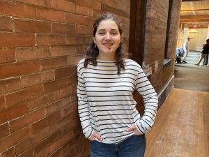 Portrait of Jessie Schwalb, class of 2025, at Max Gluskin House.