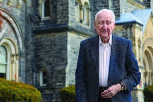 Professor John Winder outside University College.