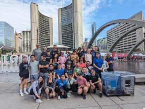 Members of the Department of Economics at Nathan Phillip Square for Run for the Cure.