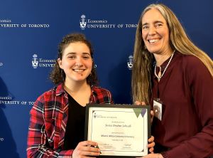 Jessie with Professor Jennifer Murdock at the 2023-24 Undergraduate Awards of Excellence