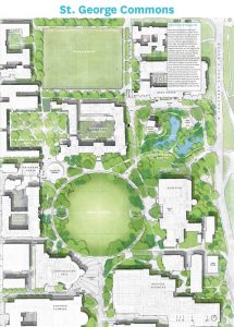 Landscape plan for the greening of King's College Circle.