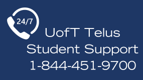 Title Image for 24/7 UofT Telus Student Support line at 1-844-451-9700